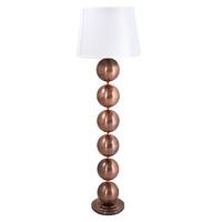 Cado Bobble Floor Lamp In Cream Shade With Polished Bronze Base