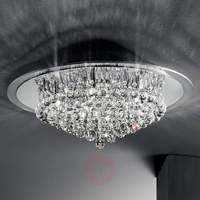 carol chrome ceiling light with crystal decoration