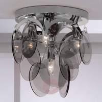Carolo Ceiling Light Four Bulbs Smoke Glass Decor