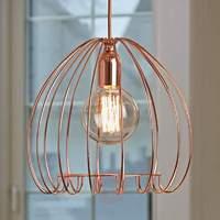 Cage - a stylish hanging light in copper