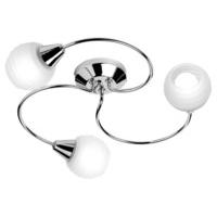 Candy 3 Light Chrome Ceiling Light with Glass Shades