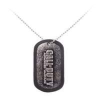 Call Of Duty Advanced Warfare Embossed Logo On Distressed Metal Dogtag With Rubber Rim Black/silver (dt278zawa)