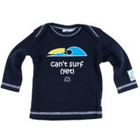 cant surf yet navy babies fairtrade long sleeve t shirt envelope neck