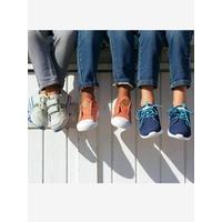 Canvas Trainers printed navy