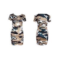 Camouflage Print Bodycon Dress