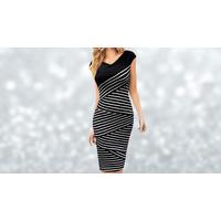 Casual Long Dress Black/ White