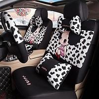 Car Seat Cushion Car Ceat Cushion Cets Of Family Car Cartoon Cute Ice Silk Cloth Material---Cow Pattern-212-2 Girls