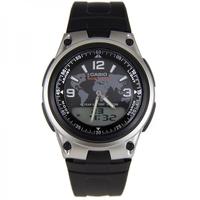 Casio Mens Quartz Watch with Digital & Analogue Display and Black Resin Strap