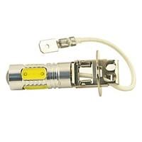 Carking Auto H3 11W 5SMD LED Lens Headlamp Foglight Bulb-White(12V 1PC)