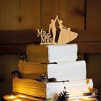 cake topper non personalized monogram wood