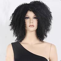 Capless High Quality Synthetic Balck Long Curly Synthetic Wig