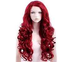 Capless Red Extra Long High Quality Natural Curly Synthetic Wig