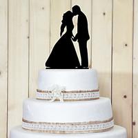 Cake Toppers Classic Couple Acrylic Sweet Kissing Cake Topper