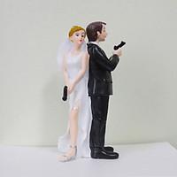 Cake Topper Classic Couple / Funny Reluctant Resin Wedding / Bridal Shower White / Black Classic Theme Gift Box