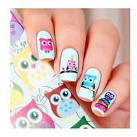 Cartoon Owl Nail Art Water Decals Transfer Sticker BORN PRETTY