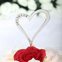 cake topper non personalized hearts chrome wedding anniversary rhinest ...
