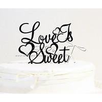 cake toppers acrylic love is sweet cake topper