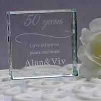 Cake Topper Personalized Crystal Wedding / Anniversary Gift Box