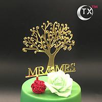 Cake Topper Non-personalized Classic Couple Acrylic Wedding Flowers Black Classic Theme 1 Gift Box