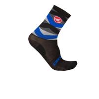 Castelli Fatto 12 Cycling Socks - Black/Blue - XXL