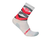 Castelli Fatto 12 Cycling Socks - Red/Grey - XXL