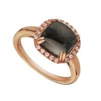 Candy Rocks 9ct rose gold smoky quartz and diamond ring