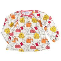 Cat Print Girls Top - White quality kids boys girls