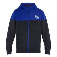 Canterbury Vaposhield Zip Through Hoodie - Boys - Black Marl/Sodalite Blue