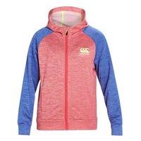 canterbury poly fleece full zip hoodie girls azalea marl