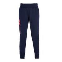 Canterbury Cuffed Fleece Pant - Girls - Navy/Beetroot Purple