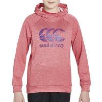 canterbury poly fleece oh girls hoody azalea marl