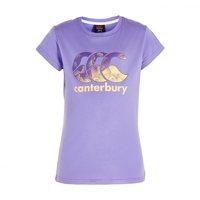 canterbury girls aw16 ccc logo tee purple hebe