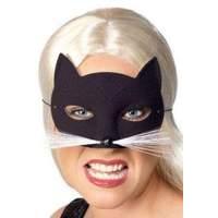 Cat Eyemask Black with Nose and Whiskers