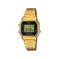 Casio LA680WEGA-1ER Ladies Black Dial Gold Plated Digital Watch