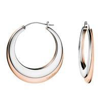 Calvin Klein Jewellery Ladies Two-Tone Steel/Gold Plate Breathe Earrings