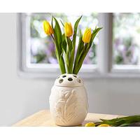 Caramic Tulip Vase - Embossed Tulip Design, Ceramic