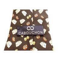 cabouchon designer silk tie black with fun card dice design