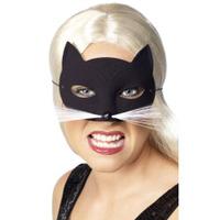 Cat Eyemask, Black, With Nose And Whiskers