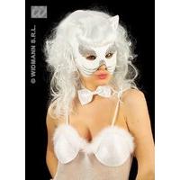 Cat Glitter Eyemask W/ Wig Random Colours Wig For Fancy Dress Costumes &