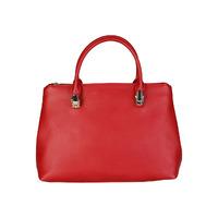 Cavalli Class Red Matte Leather City Bag