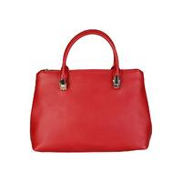 cavalli class red matte leather city bag