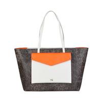 Cavalli Class Large Leopard Tote Bag - Orange