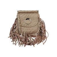 Cavalli Class \'Lulu\' Fringe Bag in Taupe