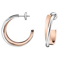 calvin klein jewellery ladies pvd rose plating earrings