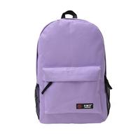 Casual Women Backpack Candy Color Solid School Bag Traveling Shoulder Bag Light Purple