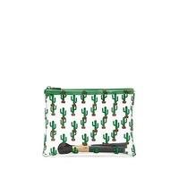 cactus print makeup bag