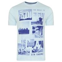 Ca-Diego Printed T-Shirt in Pastel Blue - Sth Shore