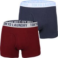 Cairns Boxer Shorts Set in Oxblood / Vintage Indigo - Tokyo Laundry