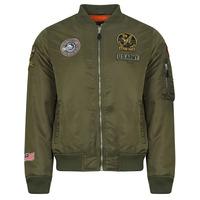 cadence bomber jacket with patches in amazon khaki tokyo laundry