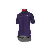 castelli womens gabba windproof short sleeve jersey purple m